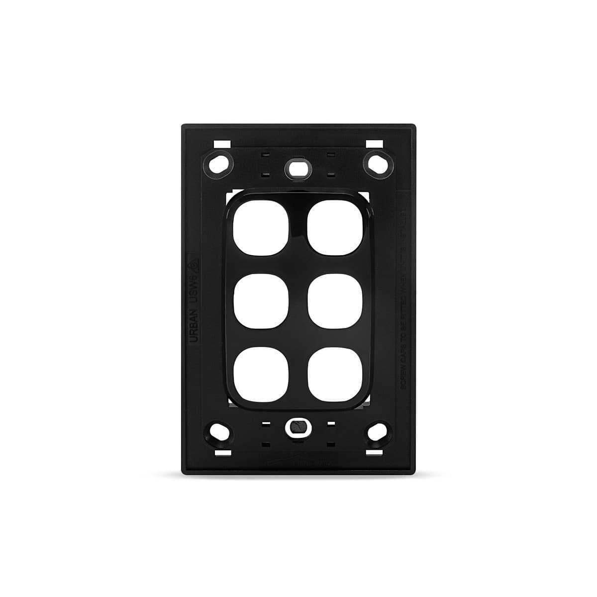 Vynco Urban 5/6 Gang Plate Fascia Only in Black Aluminium-img-5