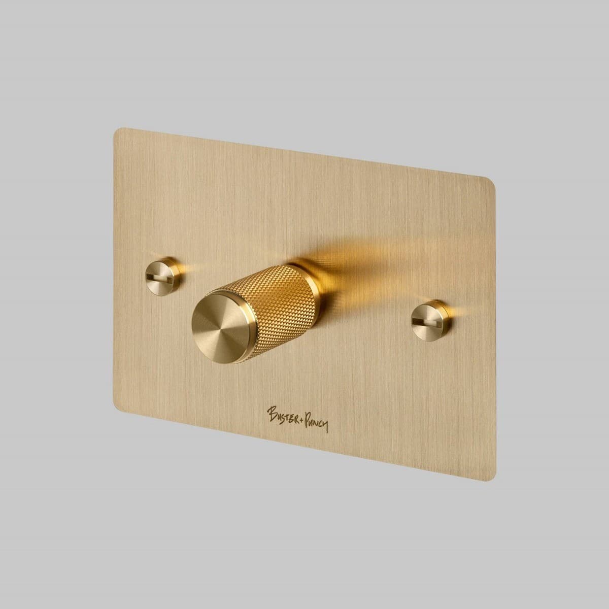 Buster + Punch 1 Gang Metal Grid Plate Only in Brass-img-1
