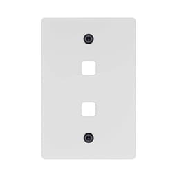 Buster + Punch 2 Gang Metal Grid Plate Only in White