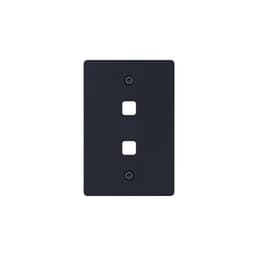 Buster + Punch 2 Gang Metal Grid Plate Only in Black