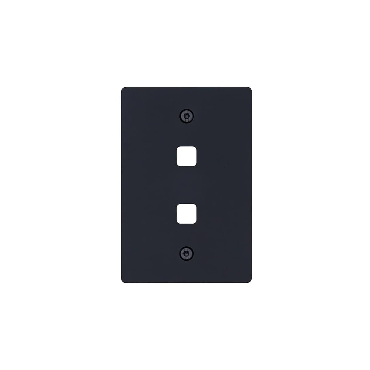 Buster + Punch 2 Gang Metal Grid Plate Only in Black-img-1