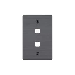 Buster + Punch 2 Gang Metal Grid Plate Only in Smoked Bronze