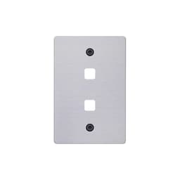Buster + Punch 2 Gang Metal Grid Plate Only in Steel
