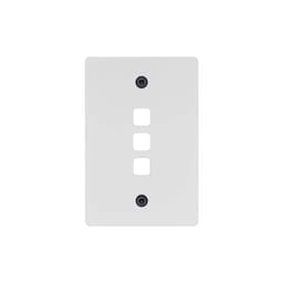 Buster + Punch 3 Gang Metal Grid Plate Only in White