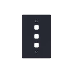 Buster + Punch 3 Gang Metal Grid Plate Only in Black
