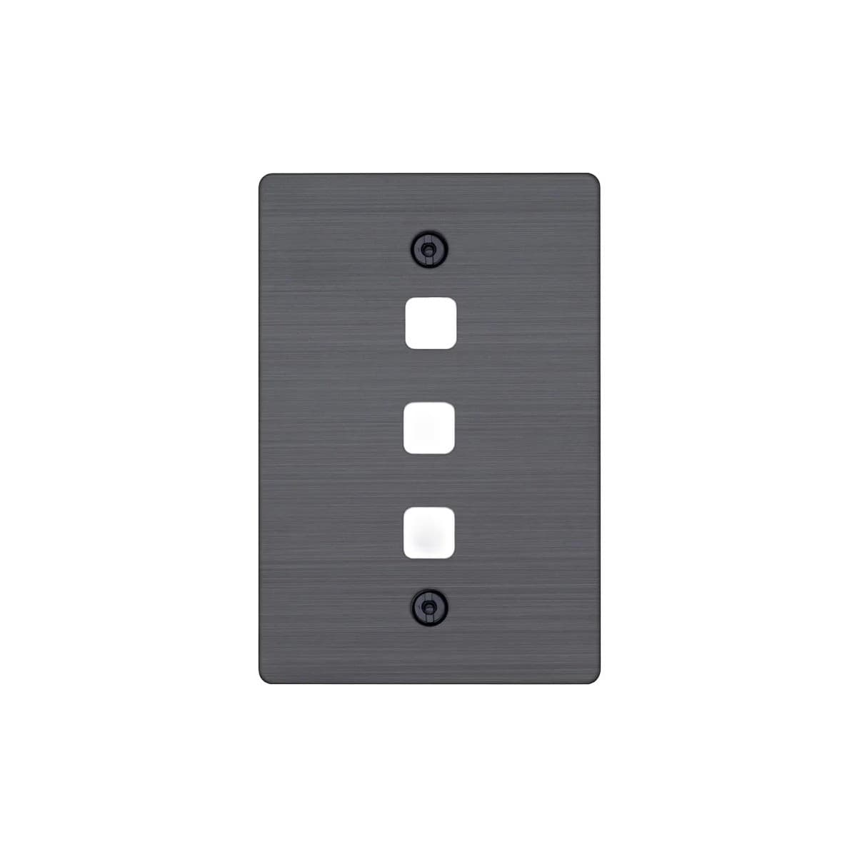 Buster + Punch 3 Gang Metal Grid Plate Only in Smoked Bronze-img-1