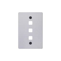 Buster + Punch 3 Gang Metal Grid Plate Only in Steel