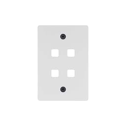 Buster + Punch 4 Gang Metal Grid Plate Only in White