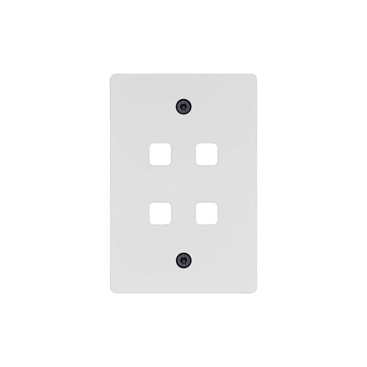 Buster + Punch 4 Gang Metal Grid Plate Only in White-img-1