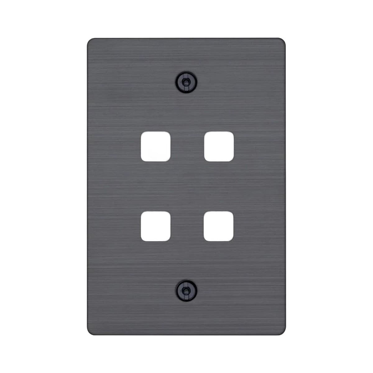 Buster + Punch 4 Gang Metal Grid Plate Only in Smoked Bronze-img-1