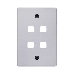 Buster + Punch 4 Gang Metal Grid Plate Only in Steel