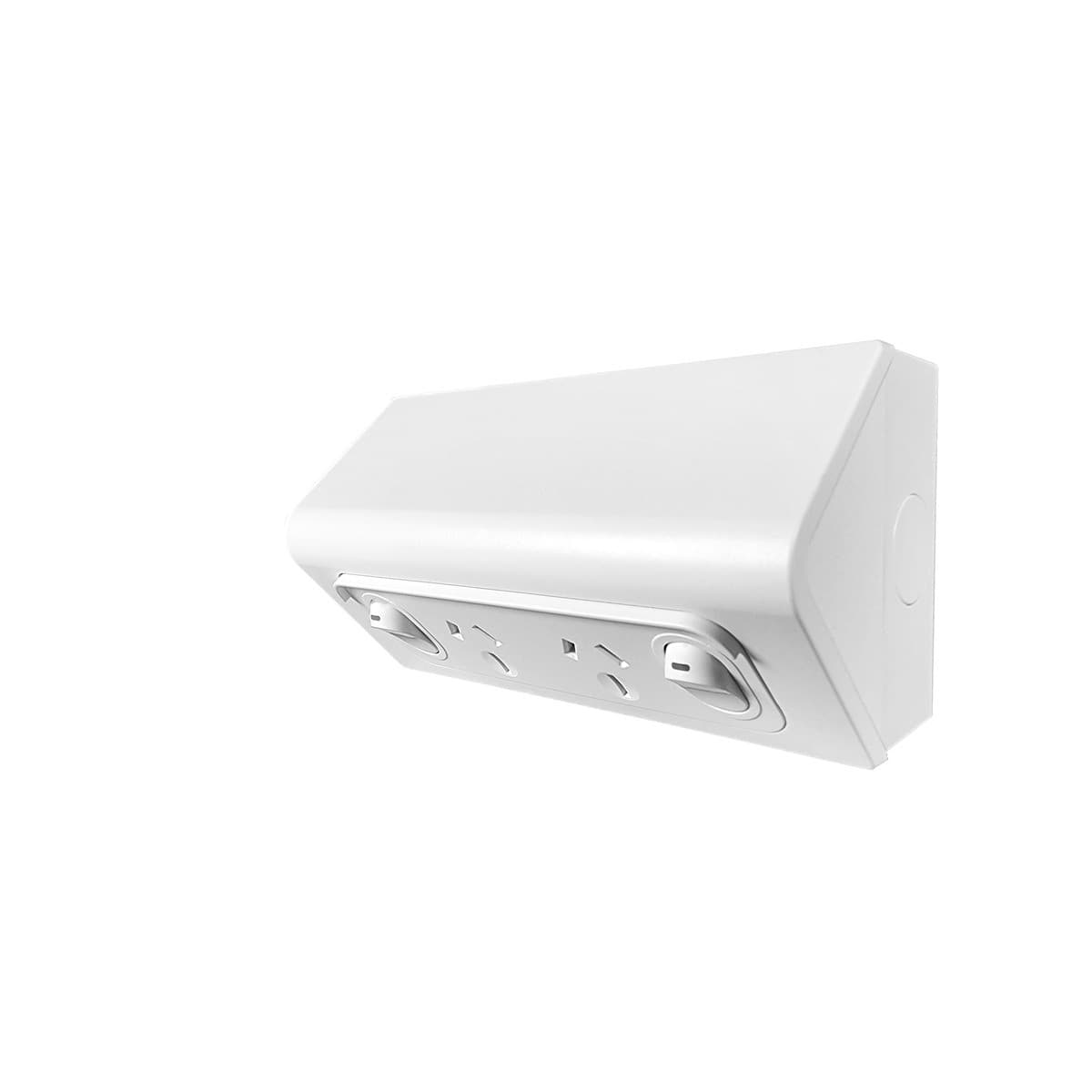 Vynco Metro X Outdoor IP53 15A Double GPO in White-img-1