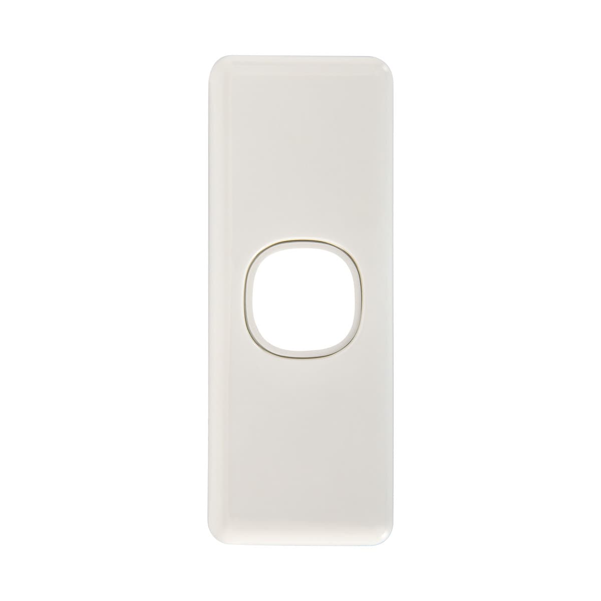 Lucci Power Gravity Architrave 1 Gang Plate Only in Gloss White-img-1