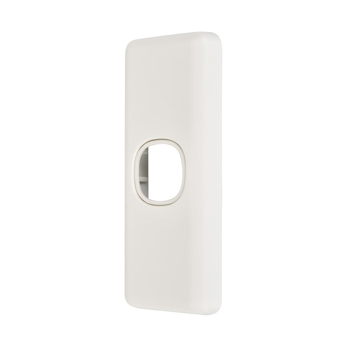 Lucci Power Gravity Architrave 1 Gang Plate Only in Gloss White-img-2
