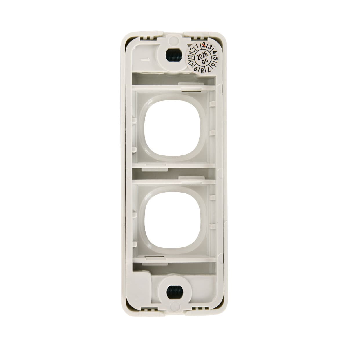 Lucci Power Gravity Architrave 2 Gang Plate Only in Gloss White-img-4