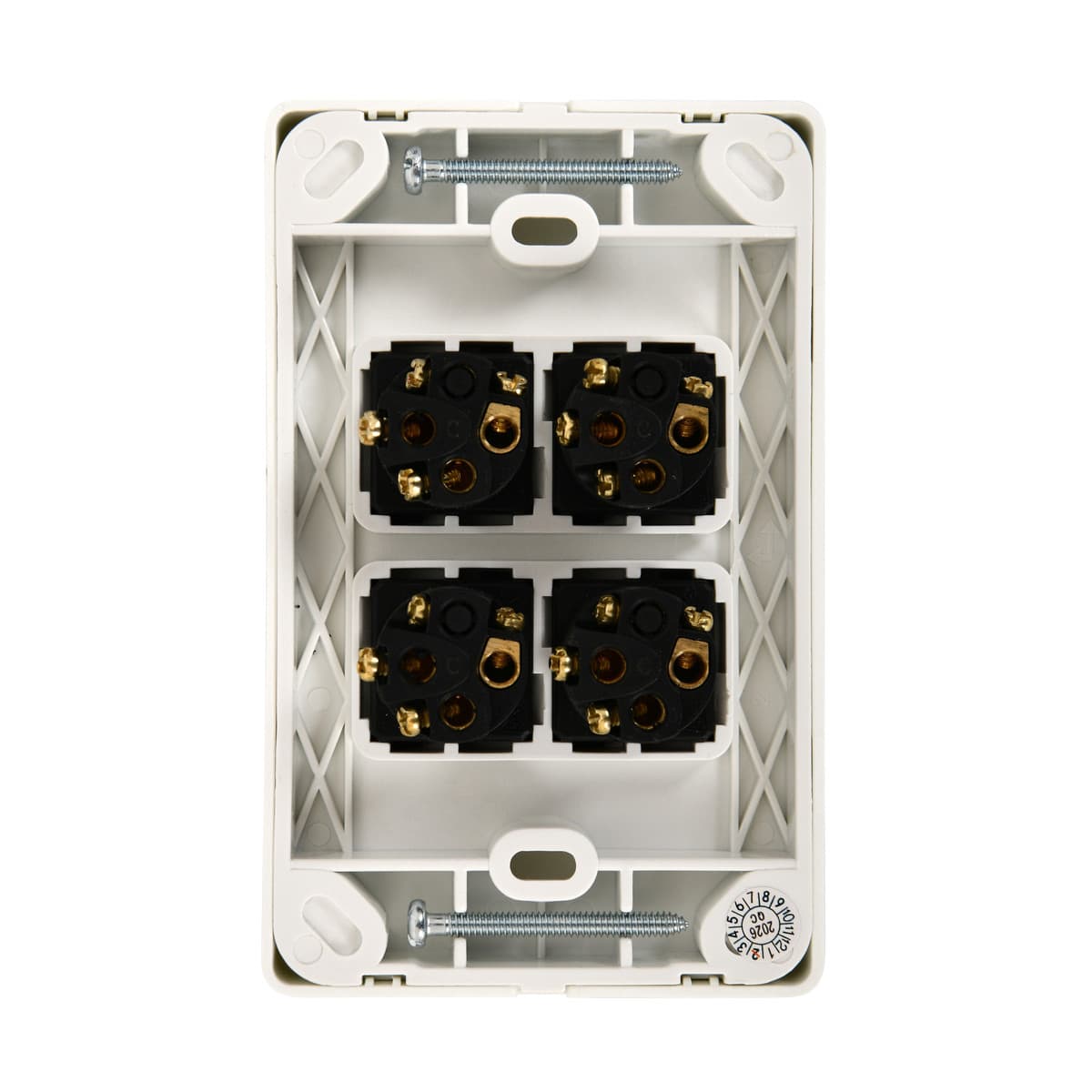 Lucci Power Gravity 4 Gang Switch in Gloss White-img-4