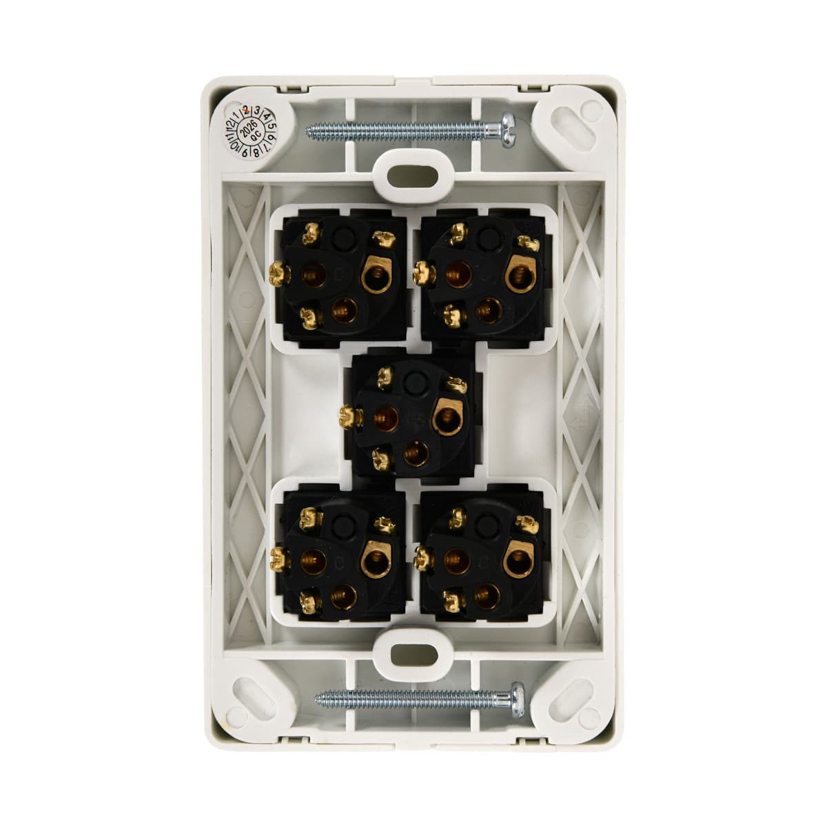 Lucci Power Gravity 5 Gang Switch in Gloss White-img-4