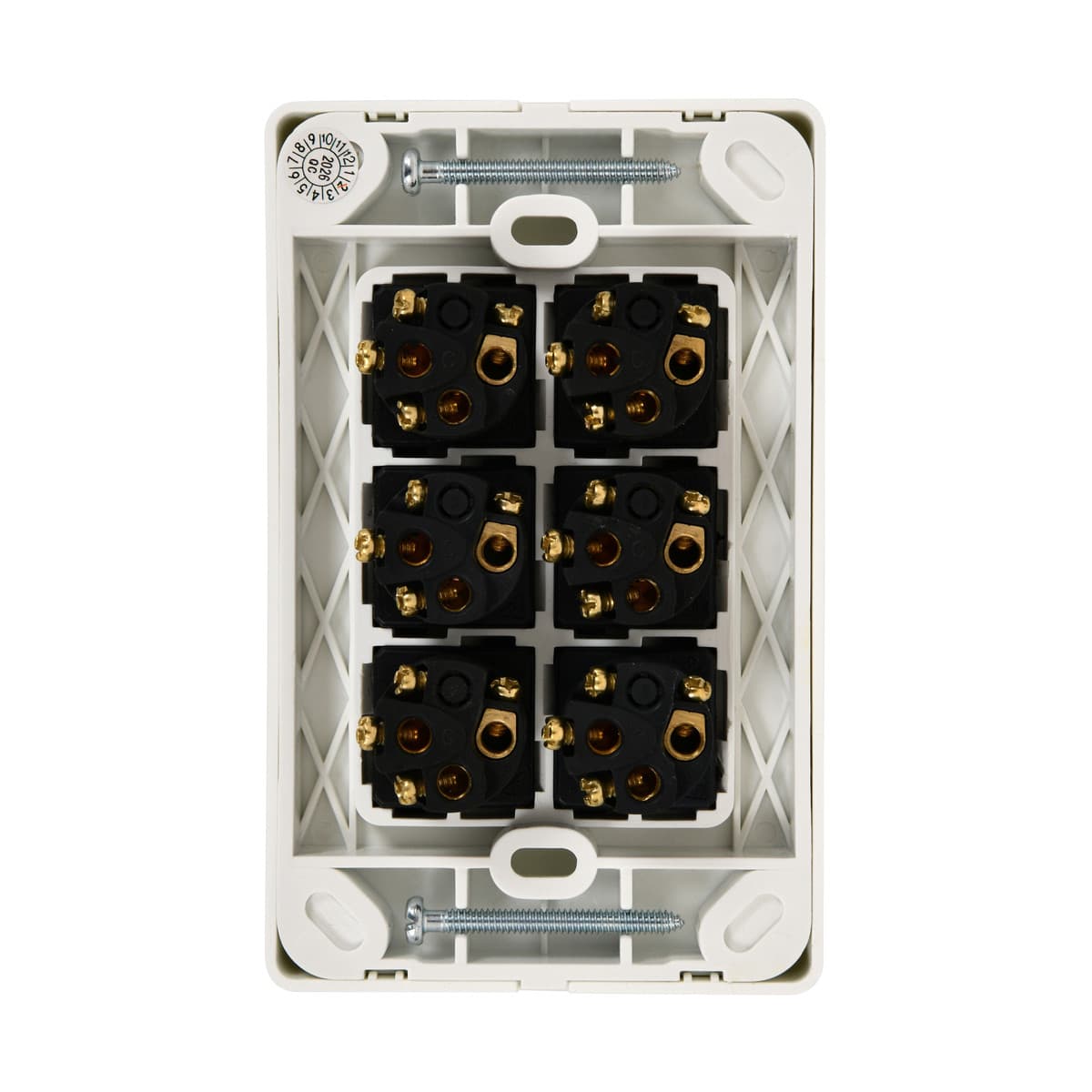 Lucci Power Gravity 6 Gang Switch in Gloss White-img-4
