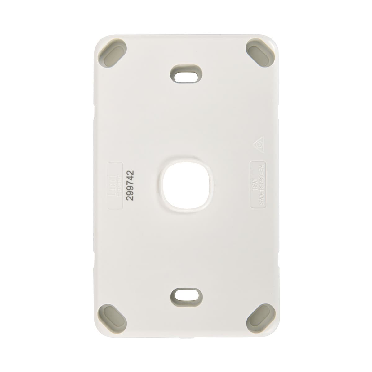 Lucci Power Gravity 1 Gang Plate Only in Gloss White-img-3