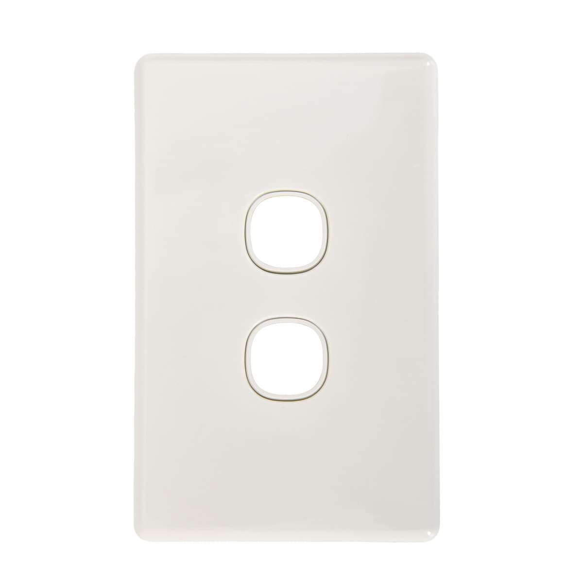 Lucci Power Gravity 2 Gang Plate Only in Gloss White-img-1