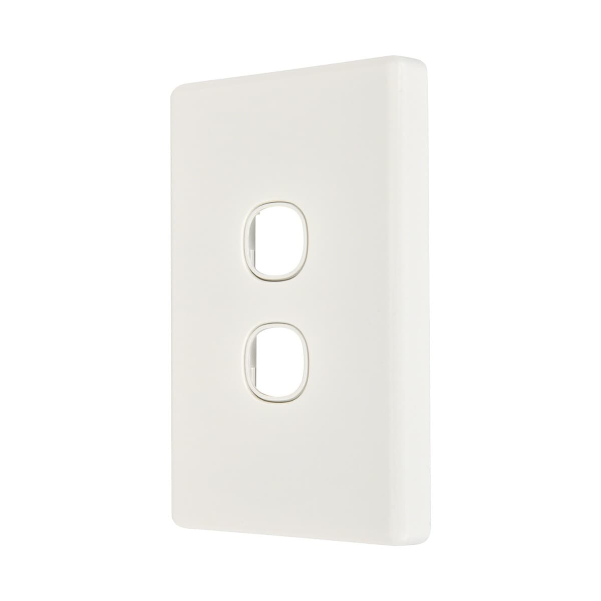 Lucci Power Gravity 2 Gang Plate Only in Gloss White-img-2