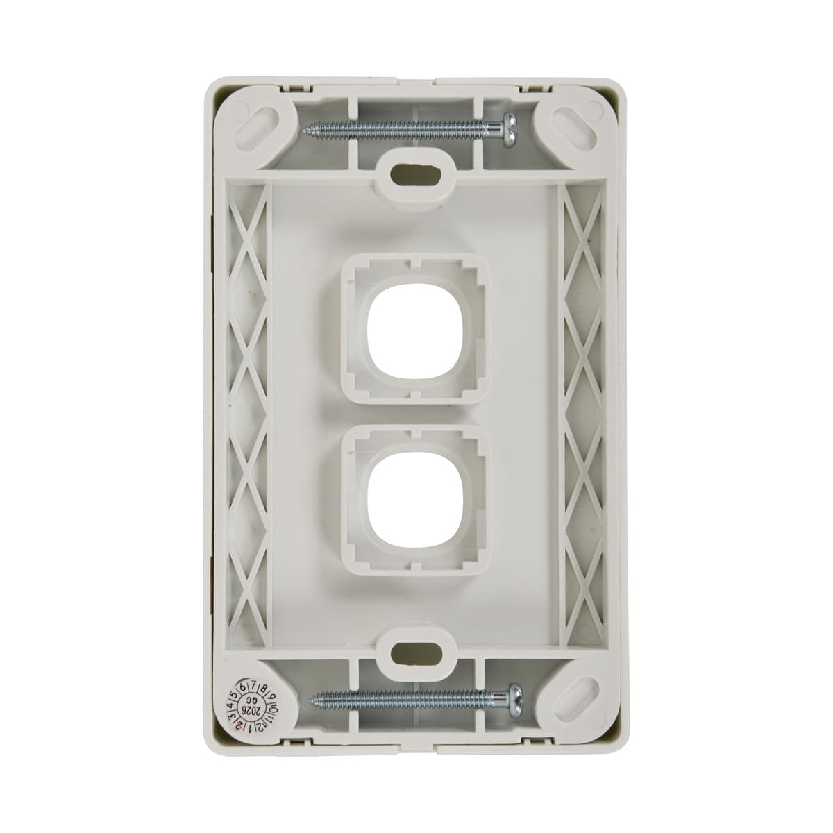 Lucci Power Gravity 2 Gang Plate Only in Gloss White-img-4