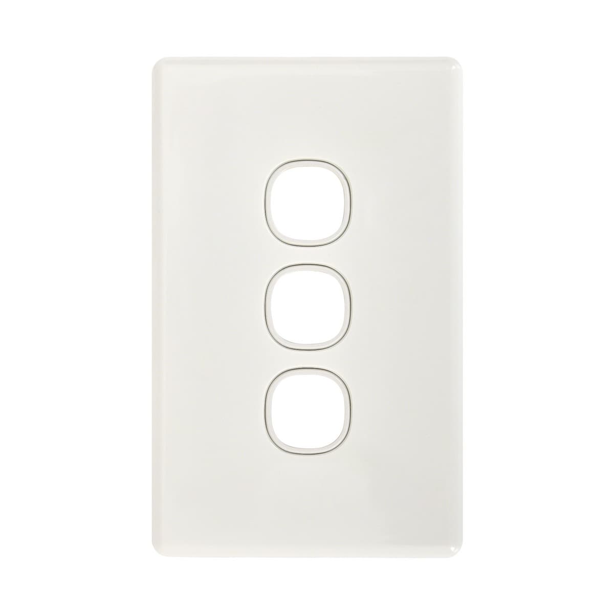 Lucci Power Gravity 3 Gang Plate Only in Gloss White-img-1
