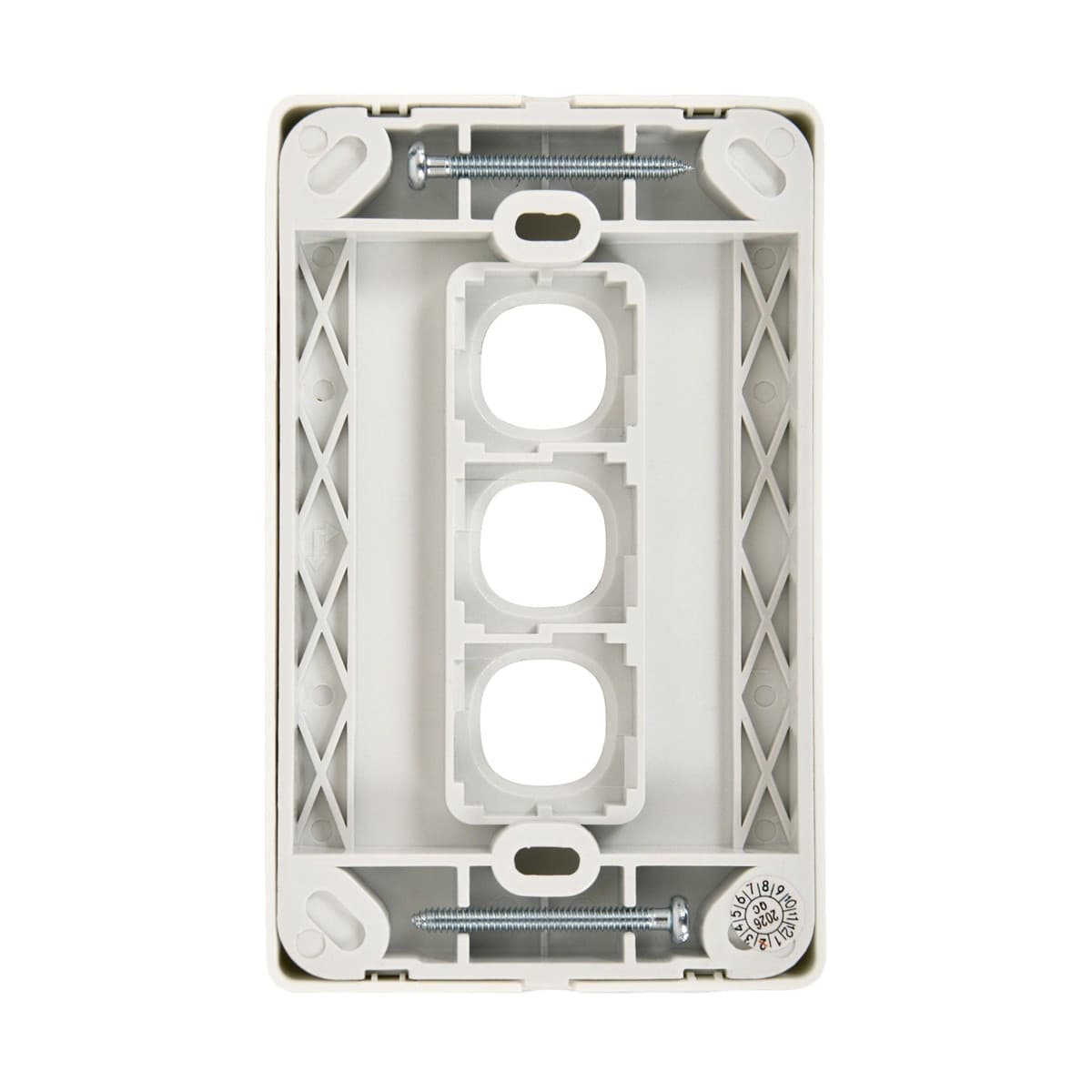 Lucci Power Gravity 3 Gang Plate Only in Gloss White-img-4