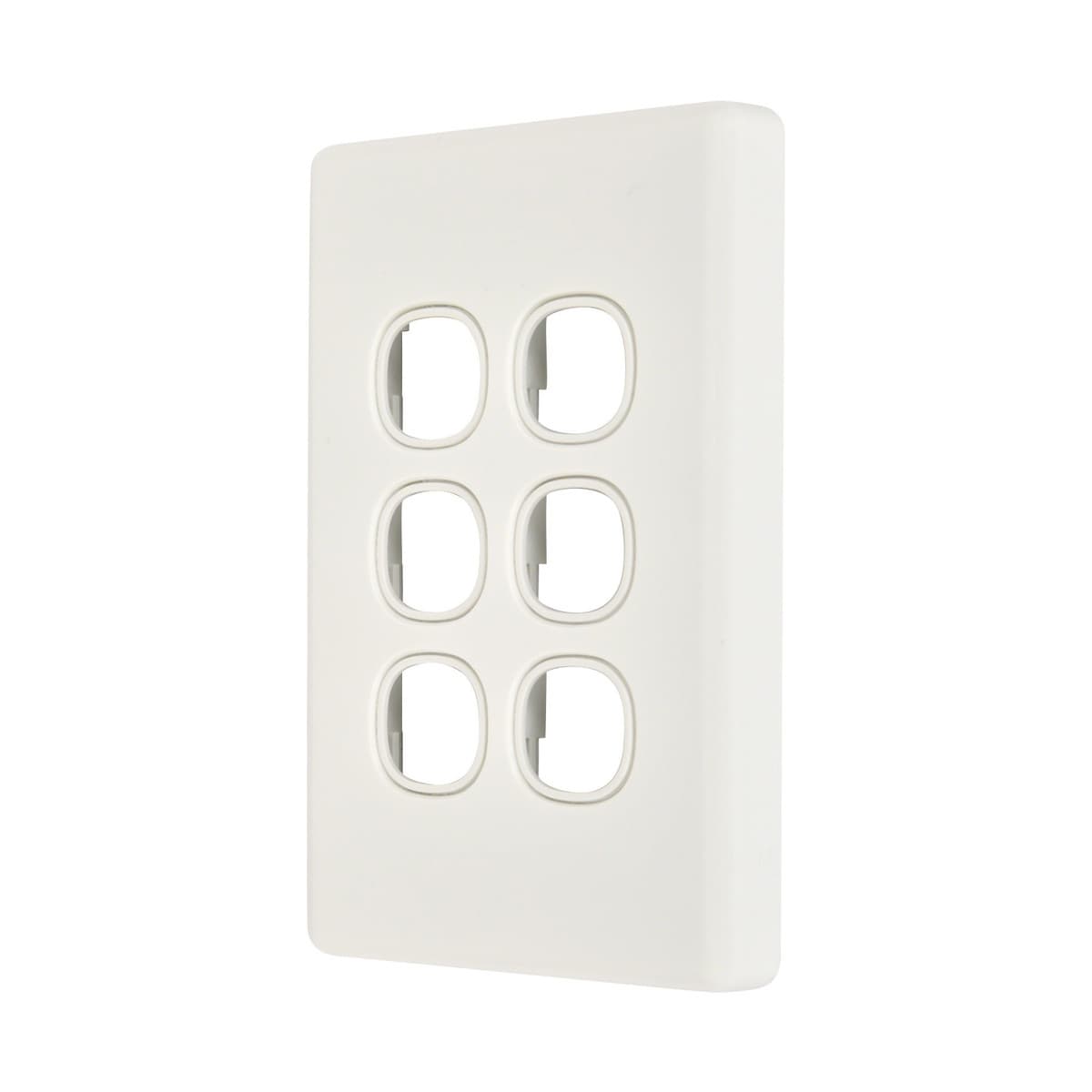 Lucci Power Gravity 6 Gang Plate Only in Gloss White-img-2