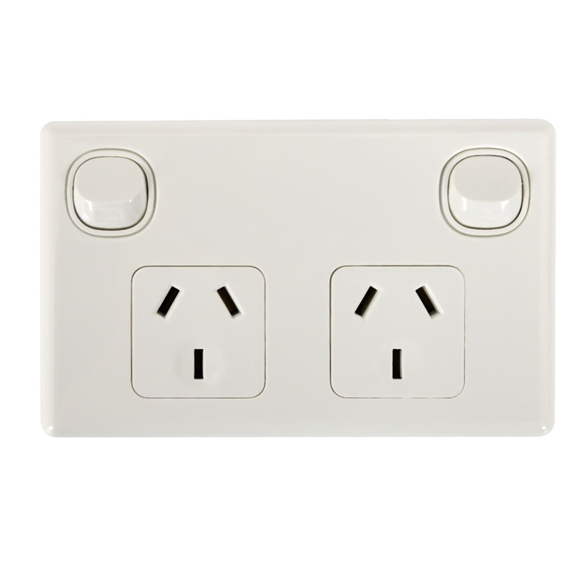 Lucci Power Gravity Twin 10A GPO in Gloss White-img-1