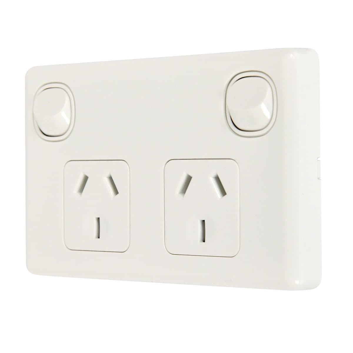 Lucci Power Gravity Twin 10A GPO in Gloss White-img-2