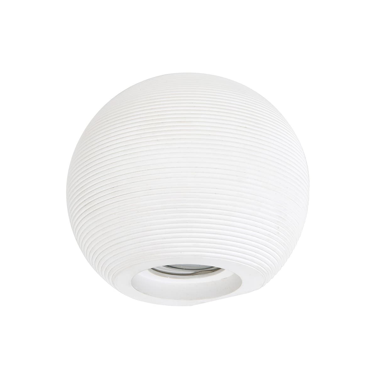 Ravine 1 Light Round Ribbed Wall Sconce in White Gypsum-img-1