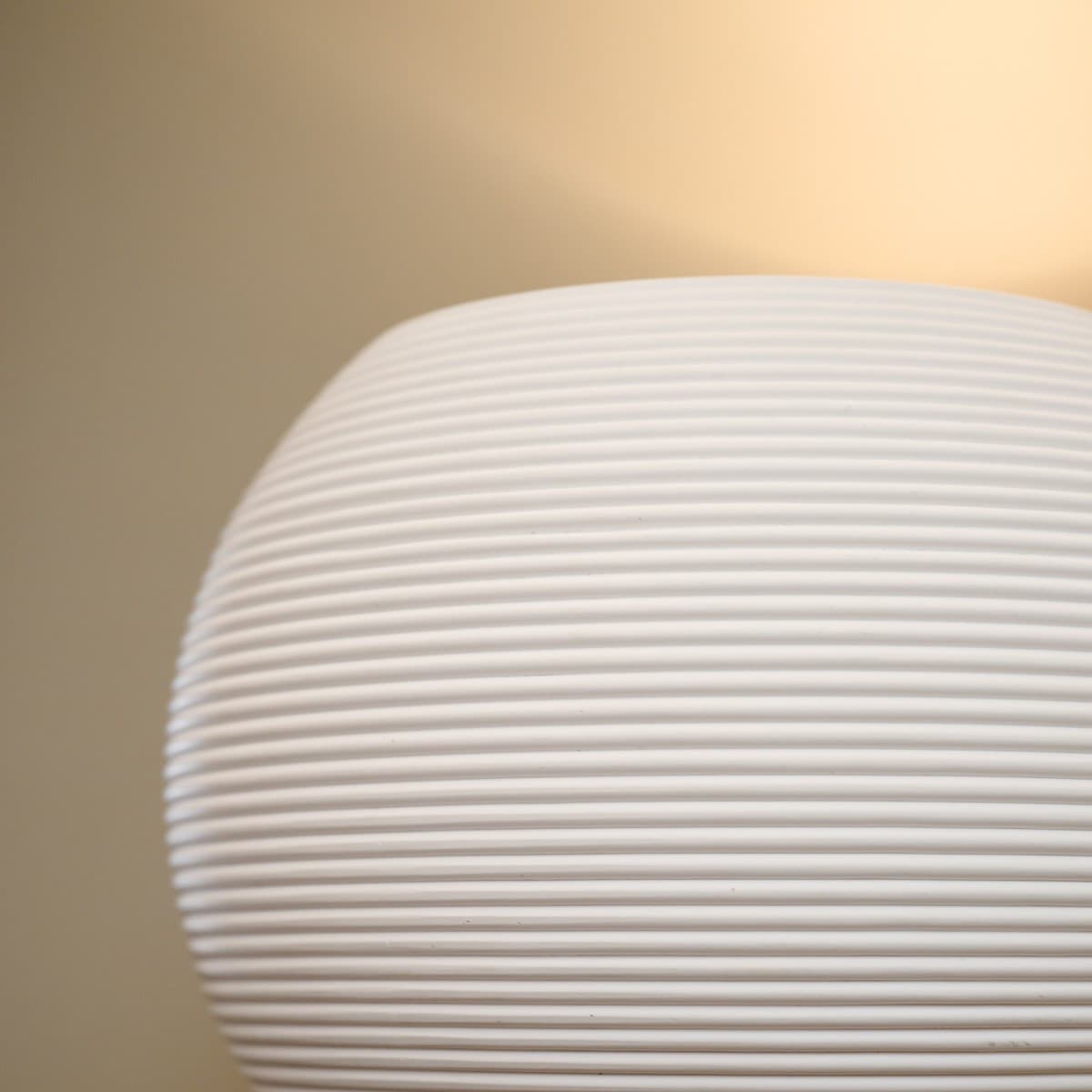 Ravine 1 Light Round Ribbed Wall Sconce in White Gypsum-img-4