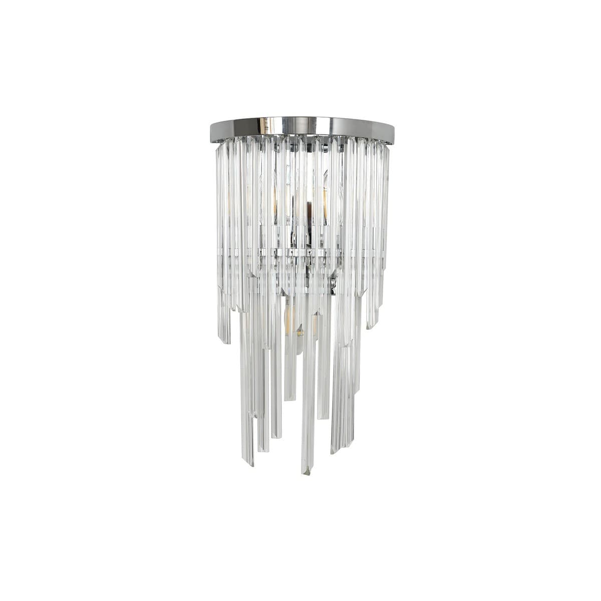 Monsoon 3 Light Wall Bracket in Polished Chrome with Clear Glass-img-1