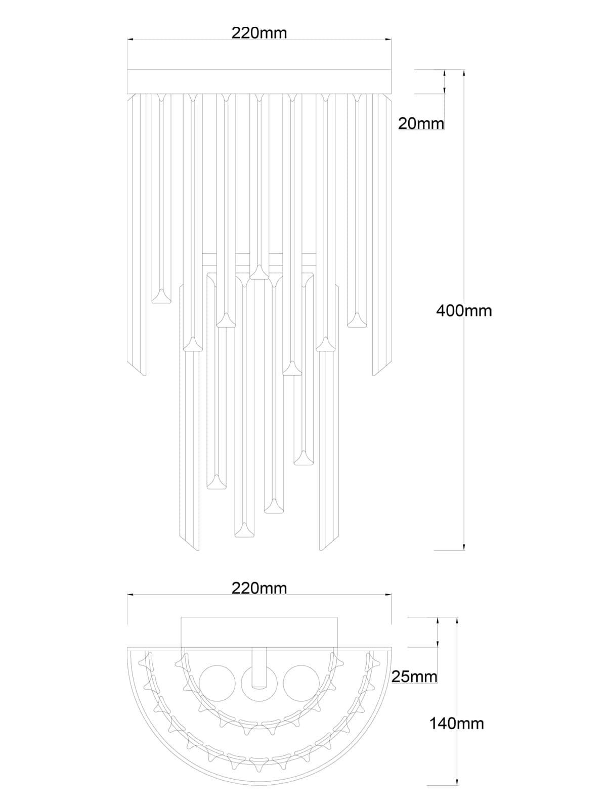 Monsoon 3 Light Wall Bracket in Polished Chrome with Clear Glass-img-2