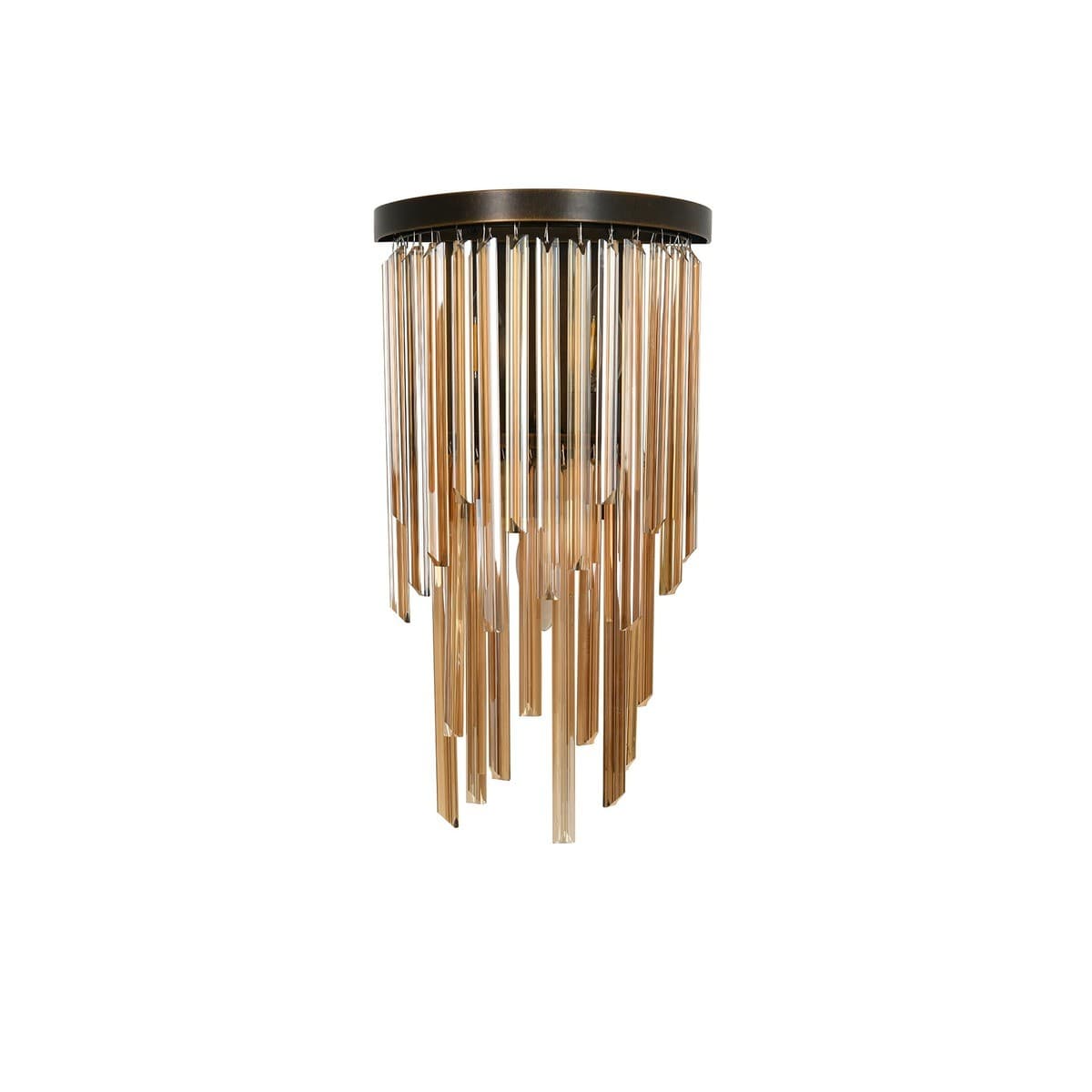 Monsoon 3 Light Wall Bracket in Bronze with Sepia Glass-img-1