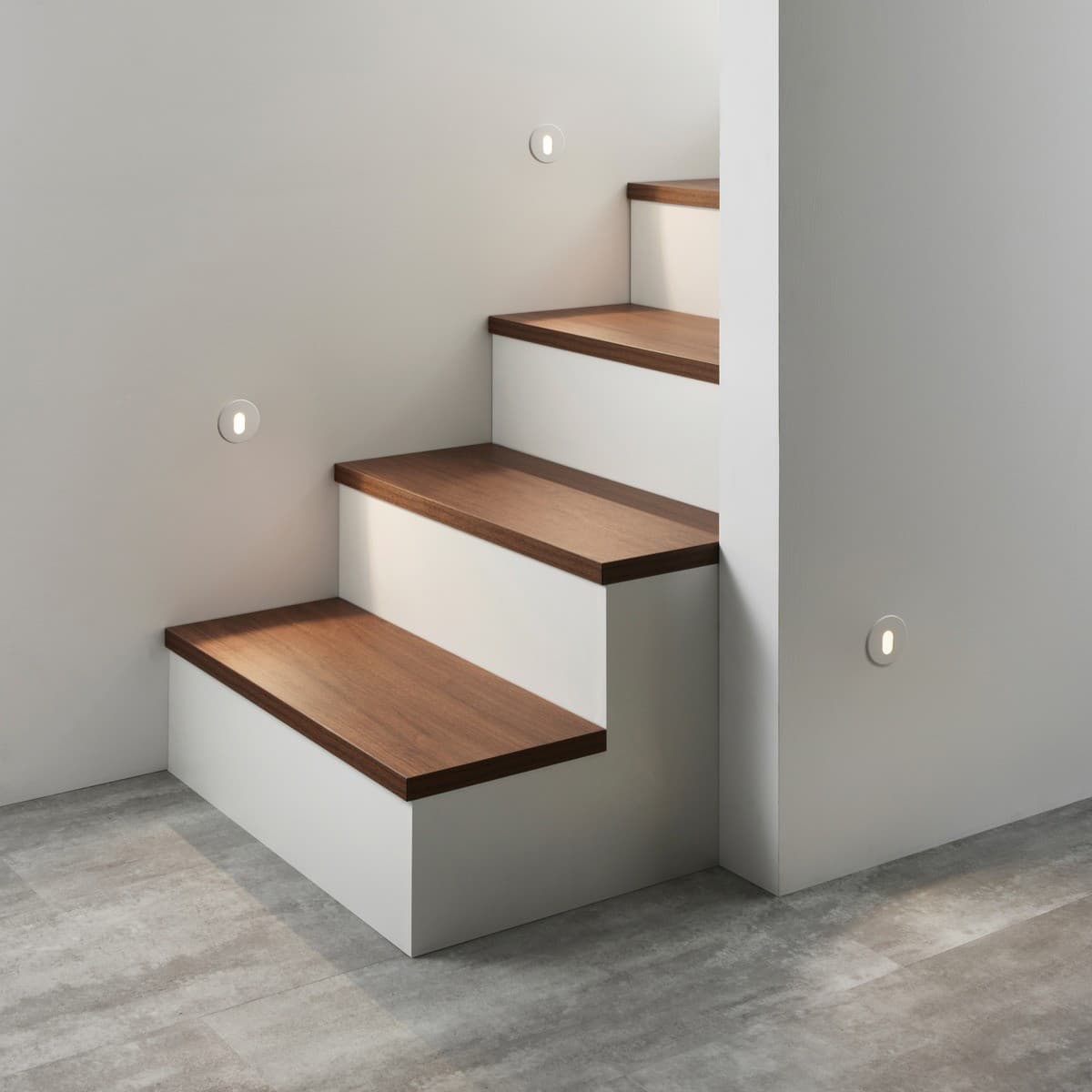 Pip LED Colour-Switching Round Pill Step Light in White-img-2
