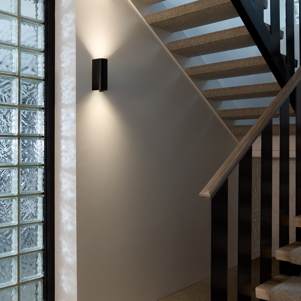 Slide 2 Light Adjustable Up/Down Wall Sconce in Black