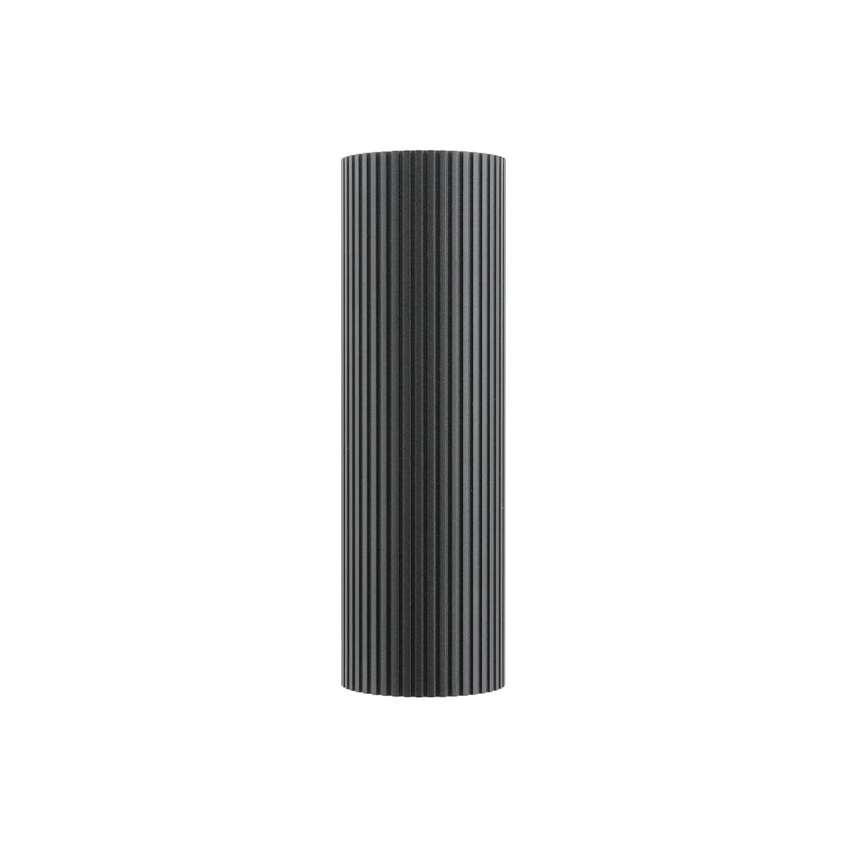 Jessy 2 Light Ribbed Up/Down Wall Light in Textured Black