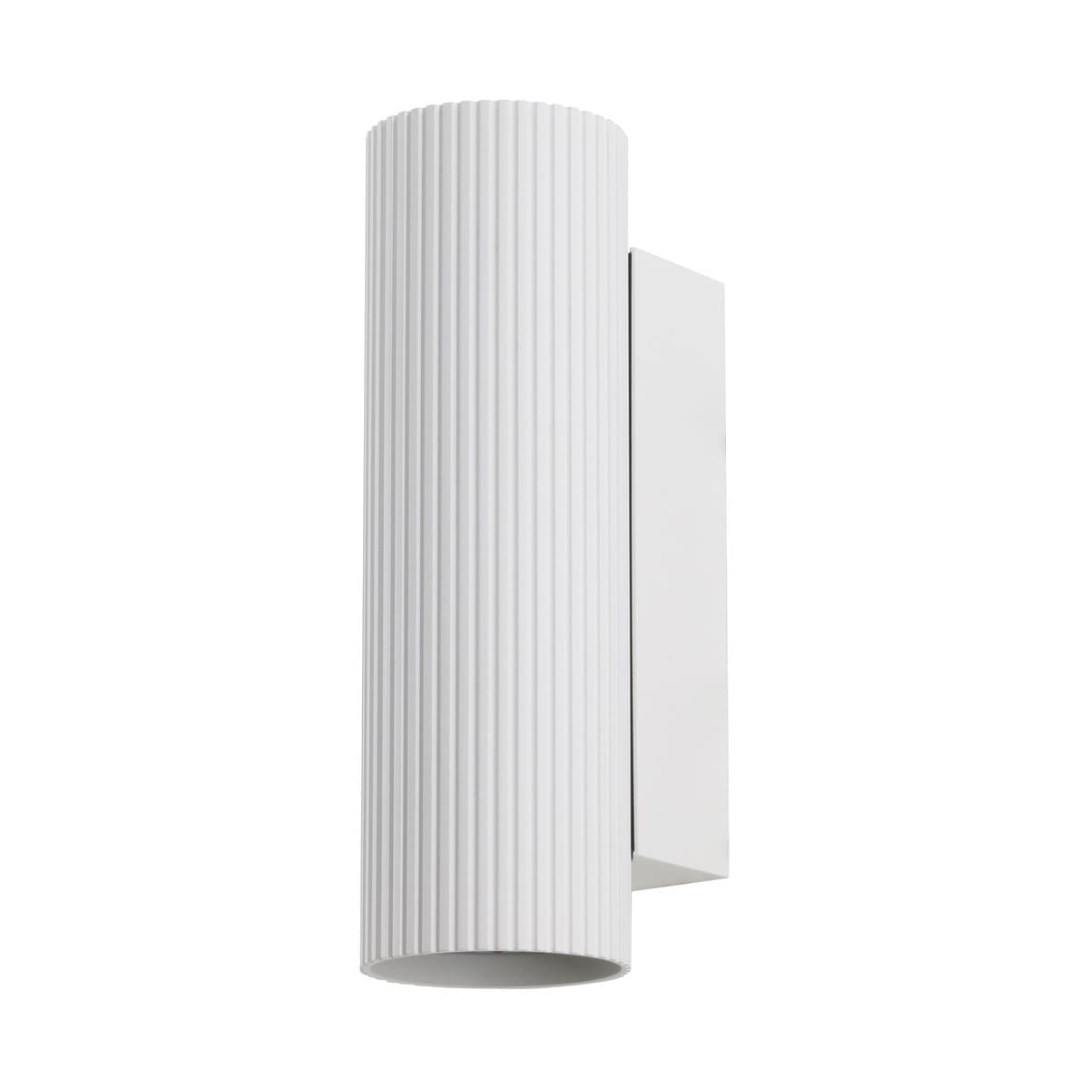 Jessy 2 Light Ribbed Up/Down Wall Light in Textured White