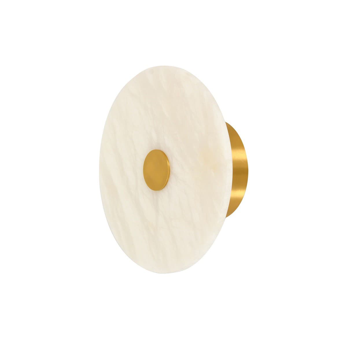Made By Mayfair Osten LED Colour-Shifting Wall Bracket in Solid Brass with Spanish Alabaster-img-1