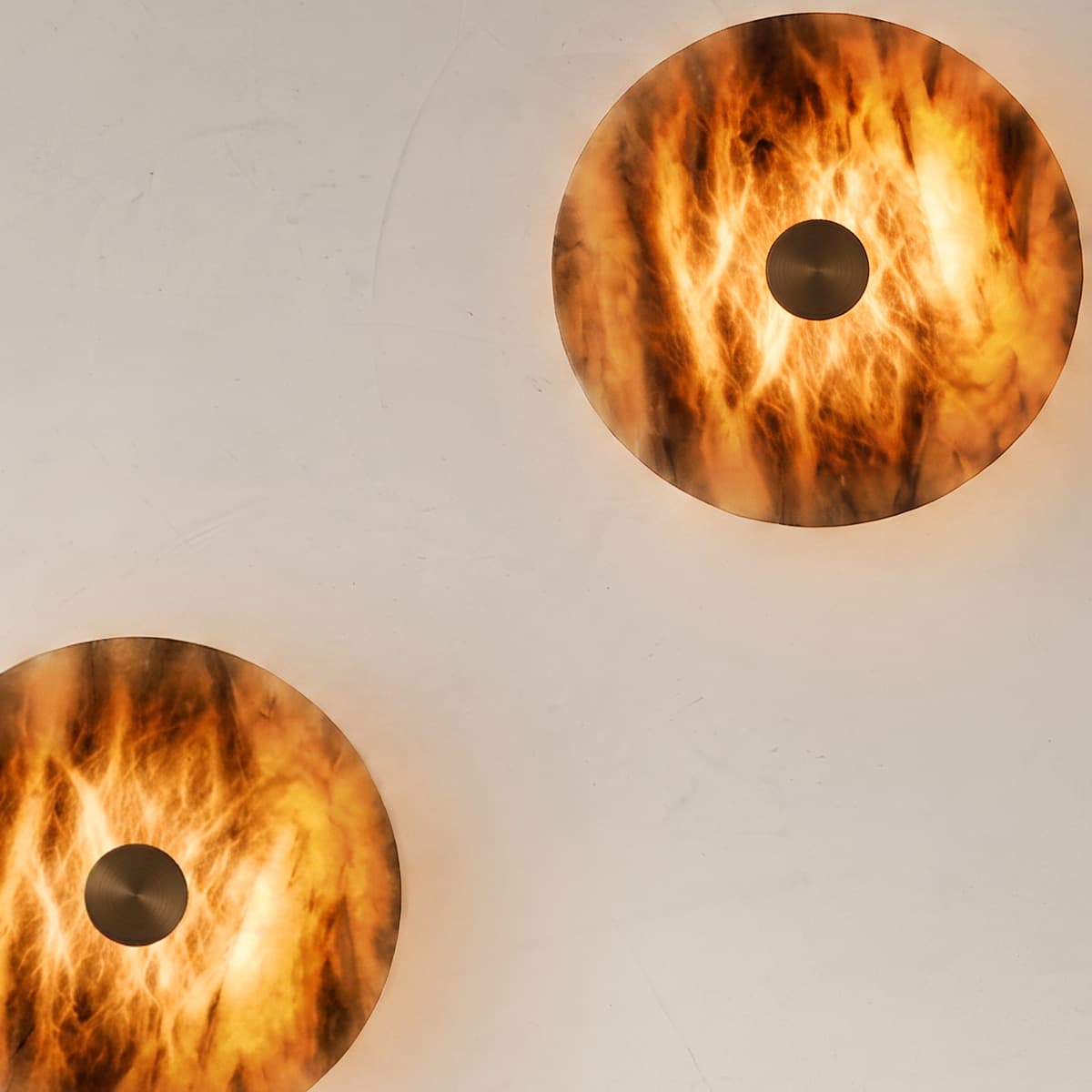 Made by Mayfair Osten LED Wall Bracket in Bronze with Hazel Alabaster