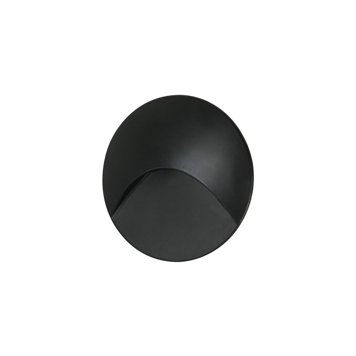 Tread LED Colour-Switching Round Indoor Step Light in Black-img-1