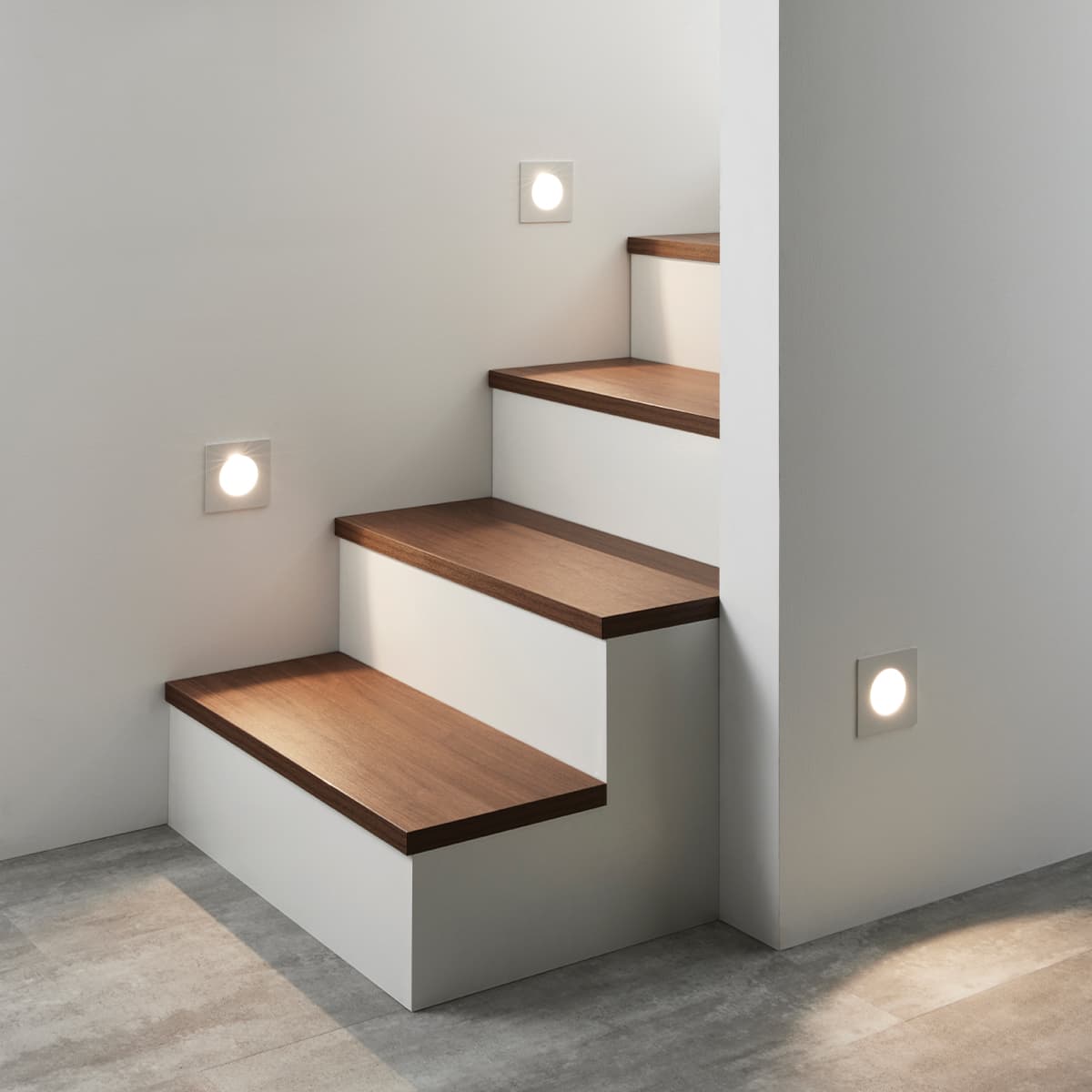 Gala LED Day Night Sleep Round Step Light in White-img-2