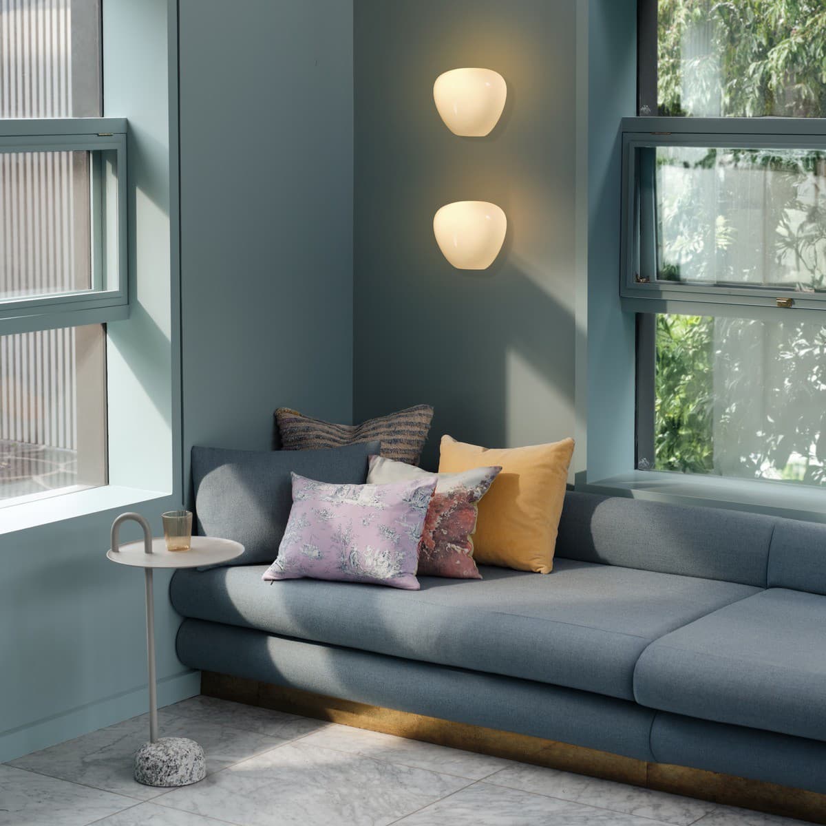 Reve 1 Light Wall Sconce in Milk Glass