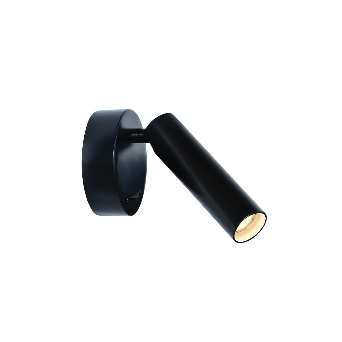 Milan 1 Light LED Adjustable Wall Spotlight with Toggle Switch in Black
