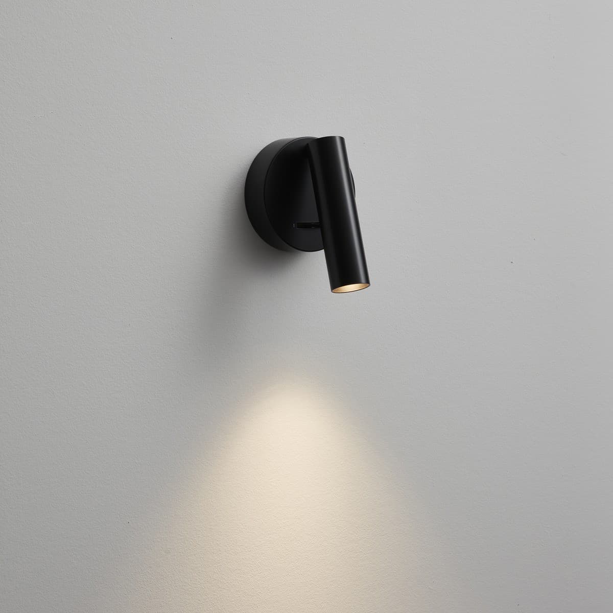 Milan 1 Light LED Adjustable Wall Spotlight with Toggle Switch in Black