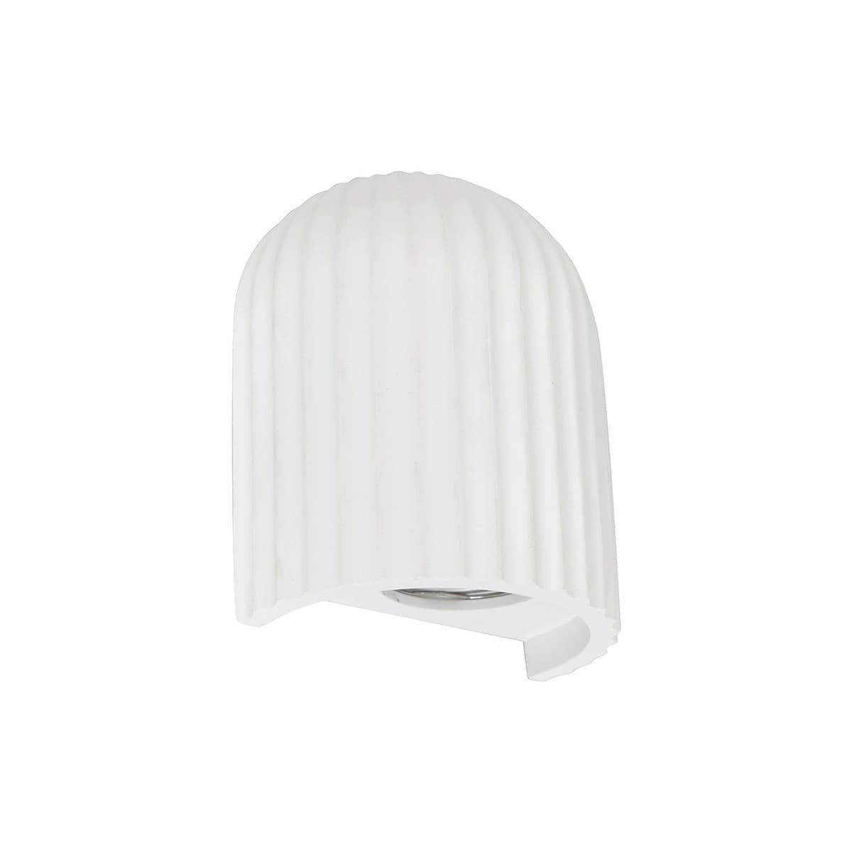 MFL Bianco 1 Light Ribbed Wall Sconce in White Gypsum-img-1