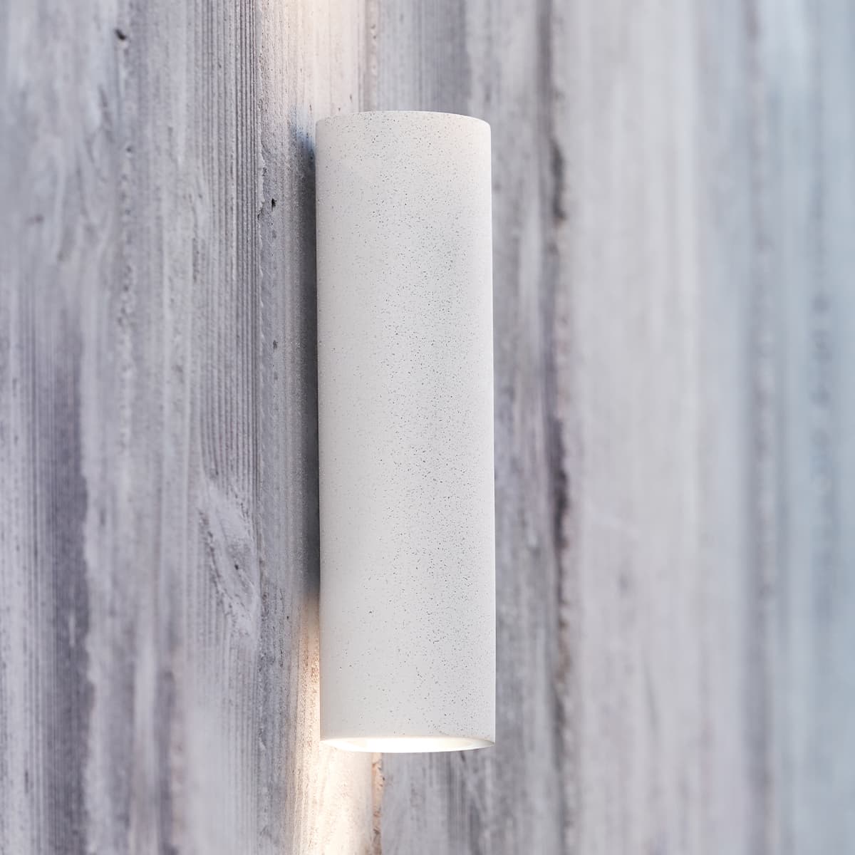 MFL Gypsum 2 Light Up/Down Cylinder Wall Sconce in White-img-2