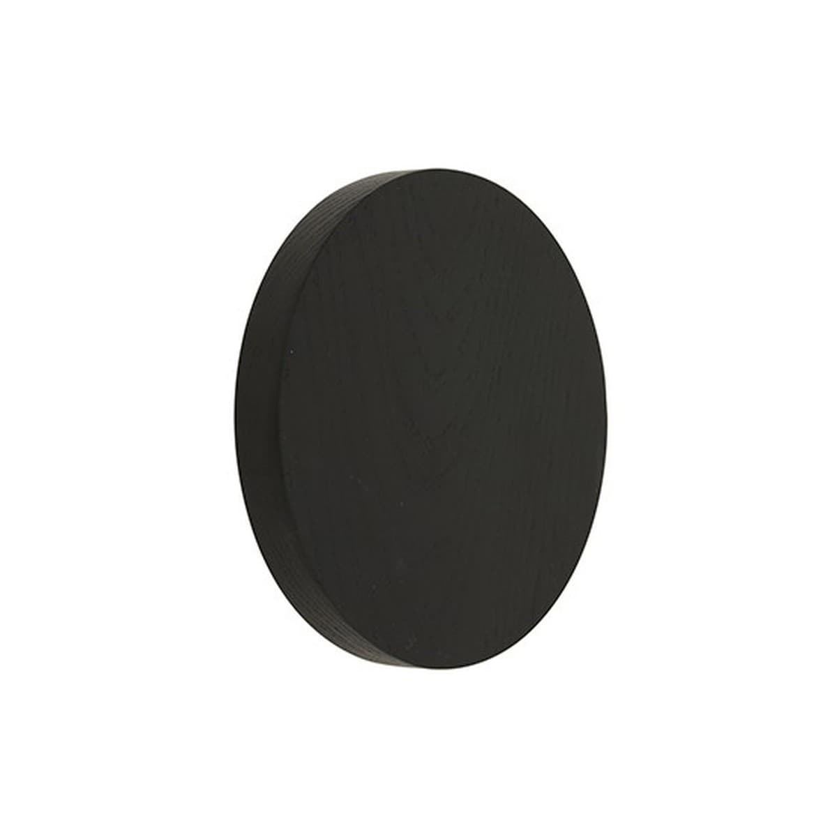 Disk 150mm LED Colour-Shifting Backlit Wall Light in Black Wood-img-1